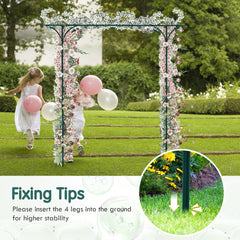 Metal Archway for Climbing Plants for Wedding Ceramony Party Backyard-Green