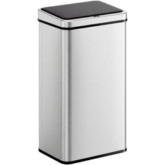 HOMCOM 50L Sensor Bin with Soft-Close Lid, Stainless Steel Automatic Touchless Motion Sensor Kitchen Bin, Silver Tone