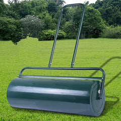 63L Heavy-Duty Garden Grass Roller with U-shaped Handle-Green