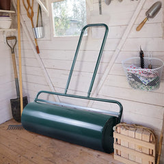 63L Heavy-Duty Garden Grass Roller with U-shaped Handle-Green