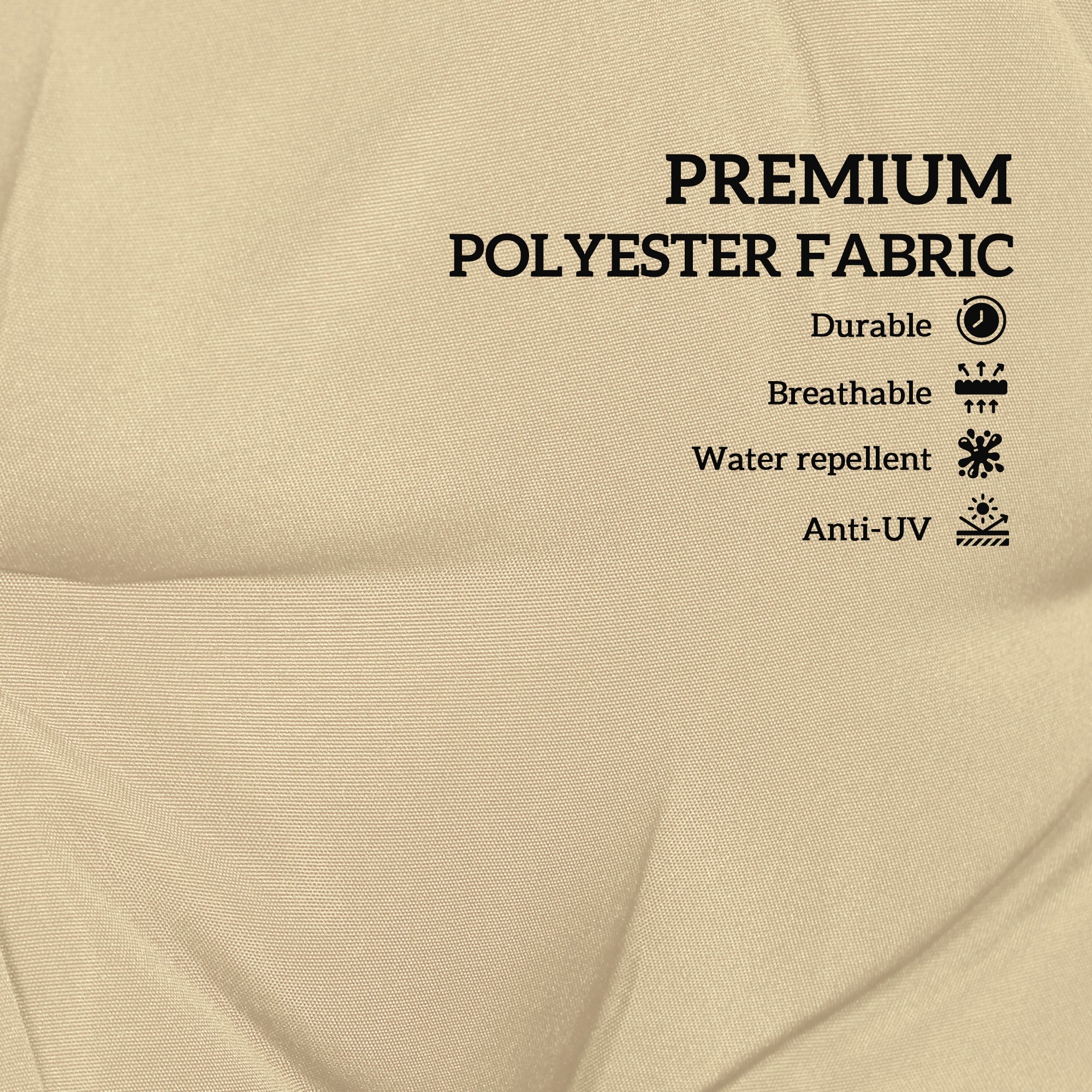 Outsunny Set of Two Outdoor Seat Cushions - Khaki