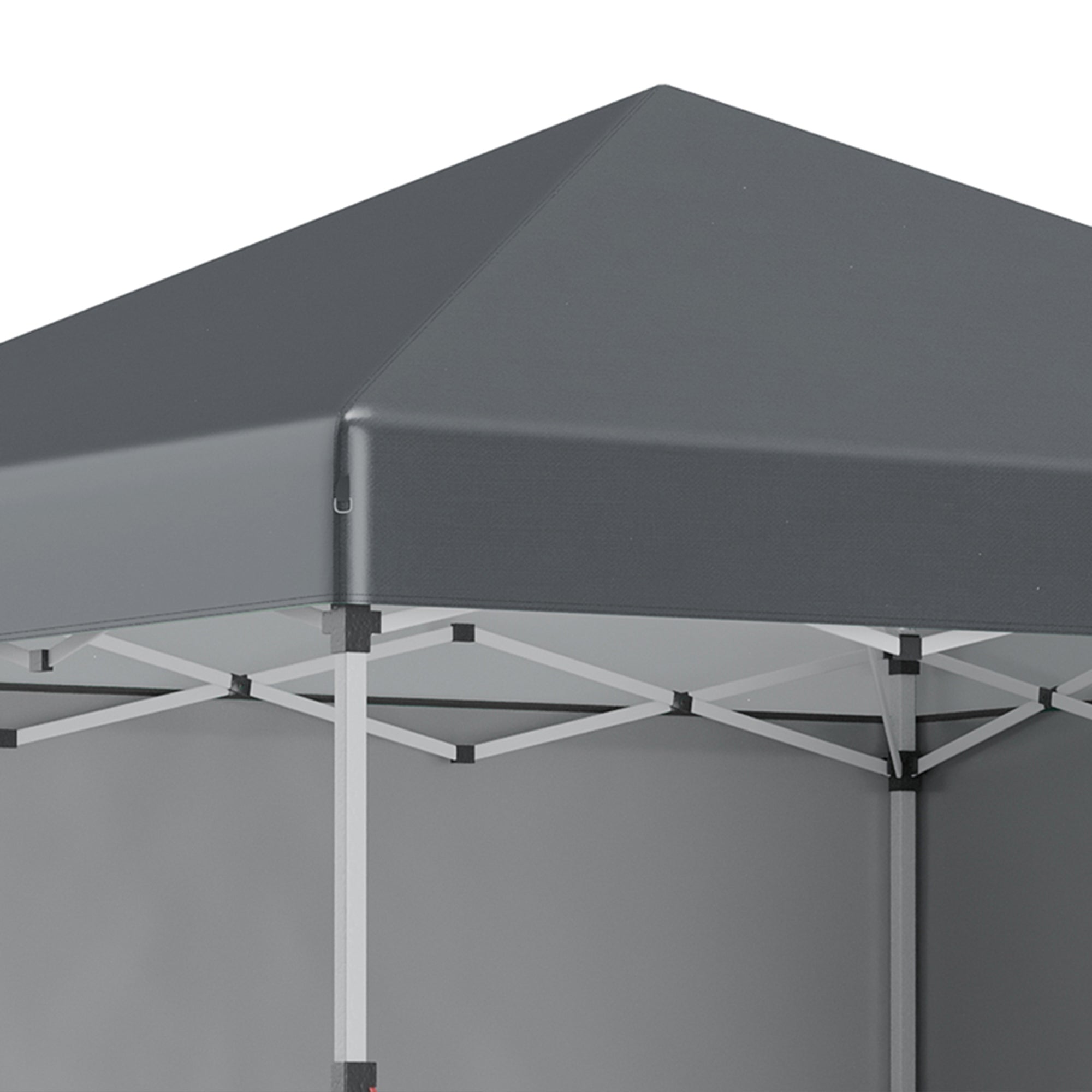 Outsunny 3 x 3 (M) Pop Up Gazebo, UPF 30+ with 2 Sidewalls, Leg Weight Bags and Wheeled Bag, Height Adjustable Party Tent Event Shelter for Garden, Patio, Dark Grey