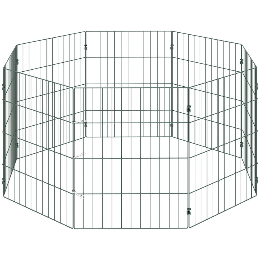 PawHut 8 Panel Pet Playpen for Small Dogs Indoor Outdoor 60 cm Height
