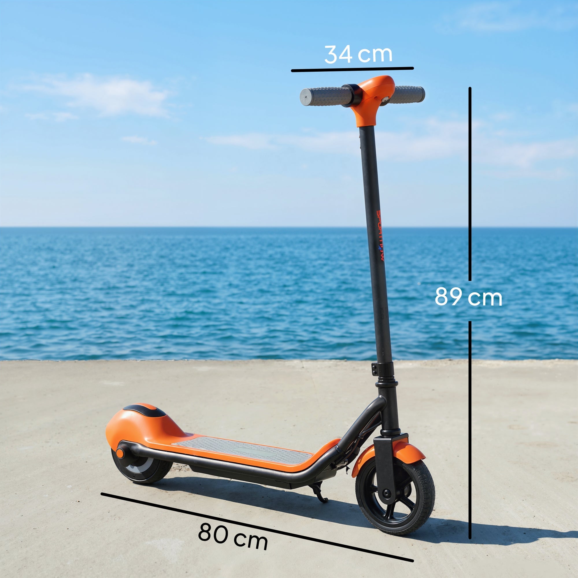 SPORTNOW Electric Scooter for Kids, with LED Display, Orange