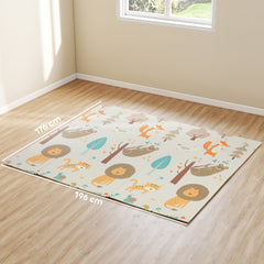 AIYAPLAY Baby Play Mat, Double Sideded Foldable Kids Crawling Mat, Reversible & Waterproof, Animal