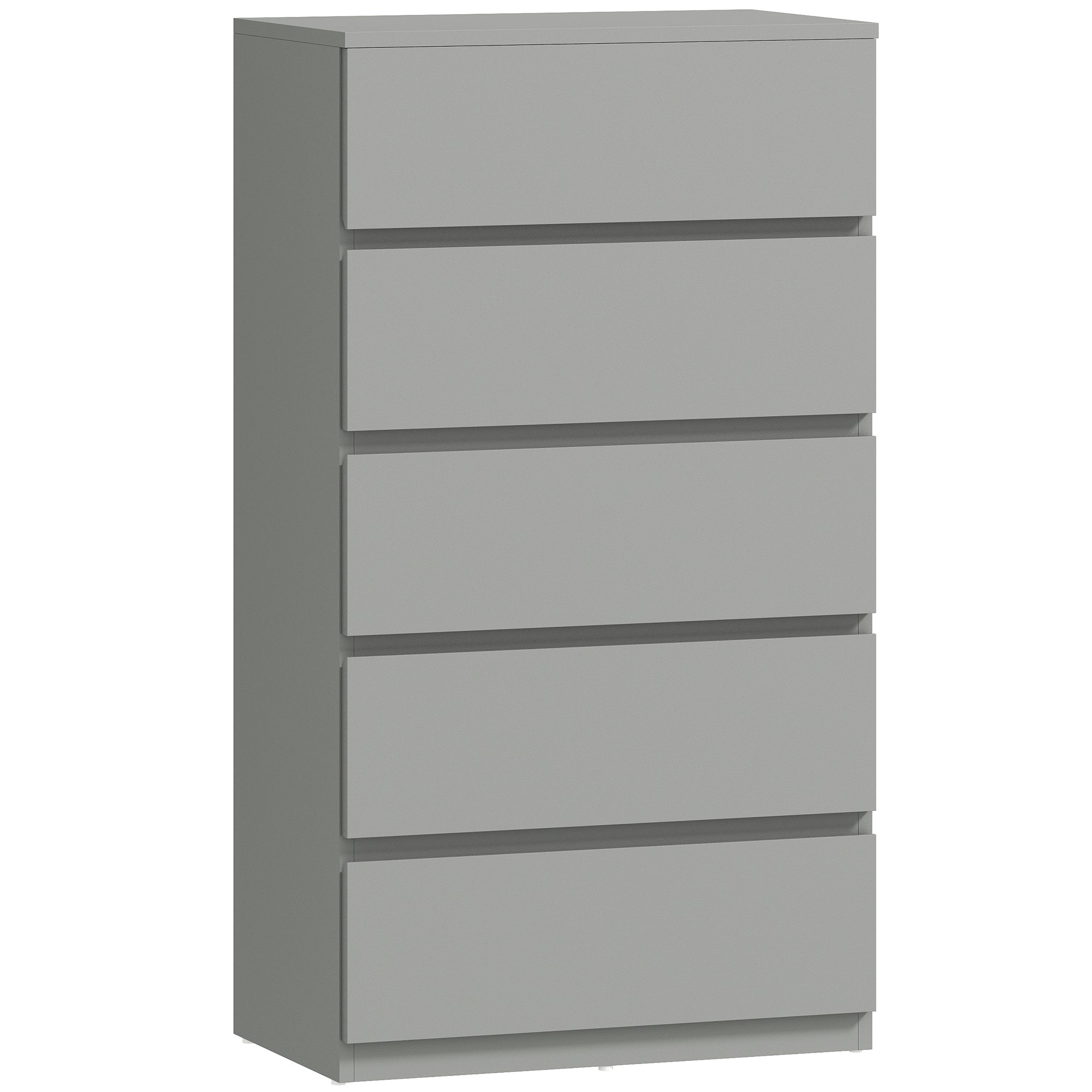 HOMCOM Chest of Drawers, 5-Drawer Storage Cabinets, Modern Dresser, Storage Drawer Unit for Bedroom