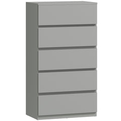 HOMCOM Chest of Drawers, 5-Drawer Storage Cabinets, Modern Dresser, Storage Drawer Unit for Bedroom