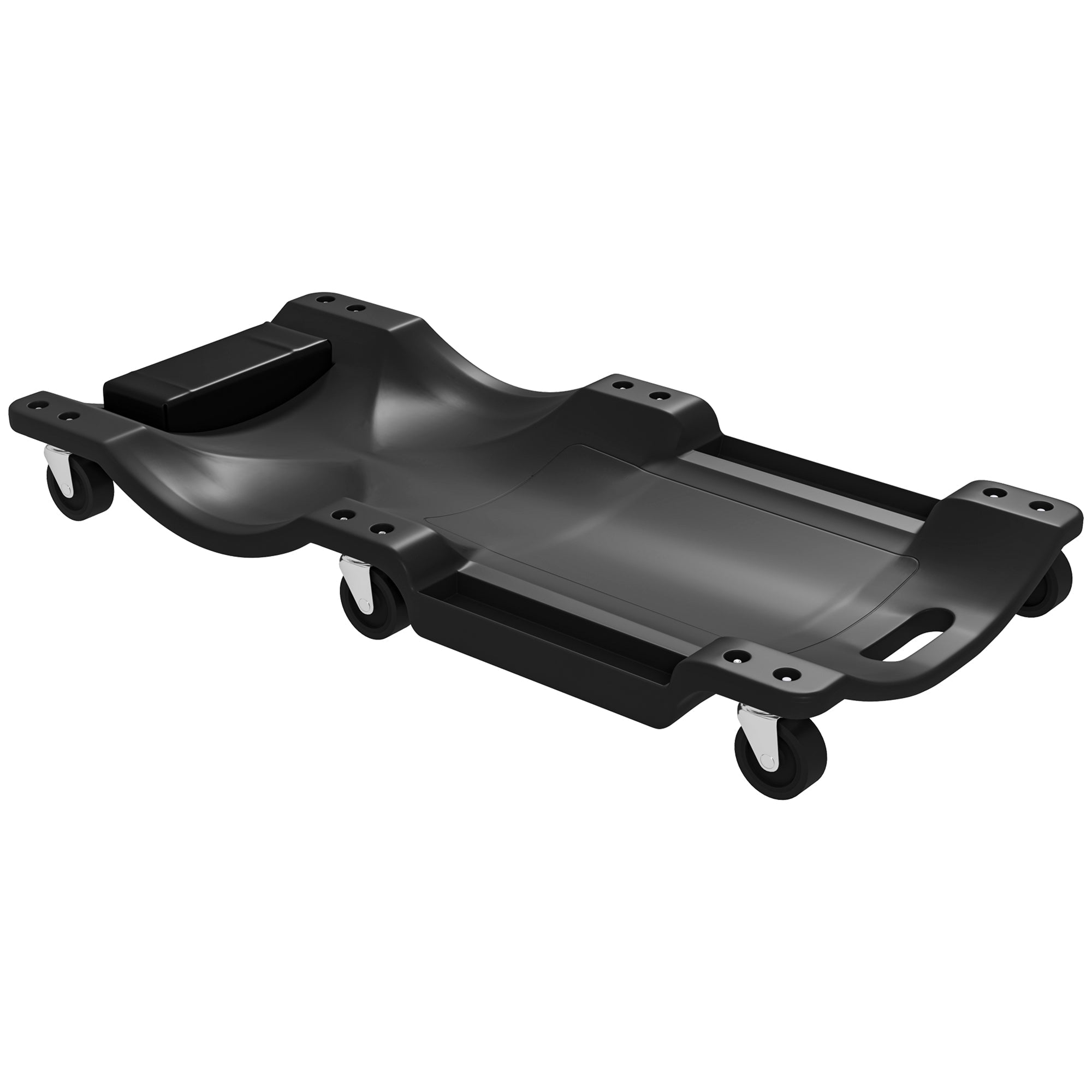 DURHAND Mechanic Vehicle Creeper, Under-Car Rolling Crawler Board, with Headrest, Wheels, Black