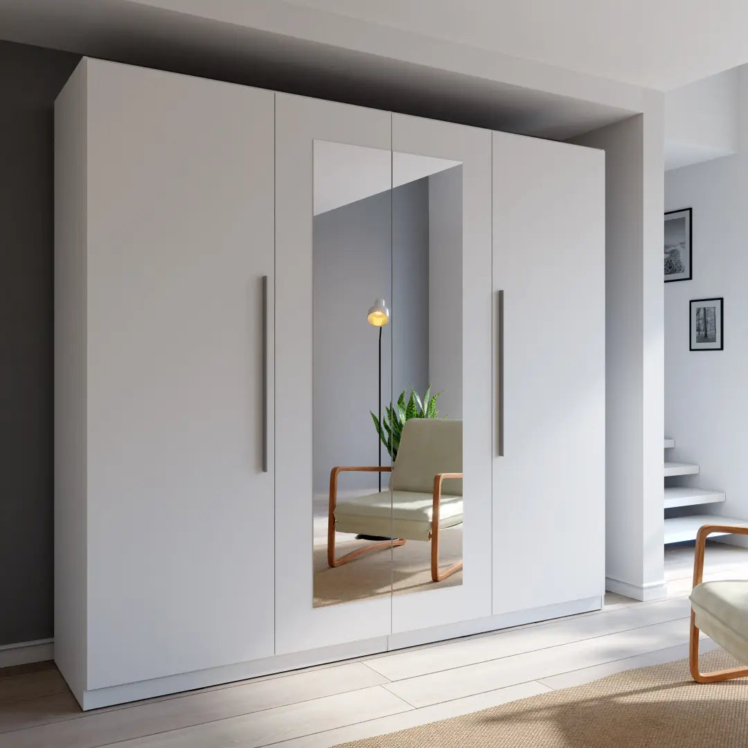 Helen Hinged Door Wardrobe 228cm in White