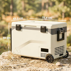 Outsunny 42.5L Compressor Car Fridge Freezer, Camping Refrigerator with App Control, 20℃-20℃