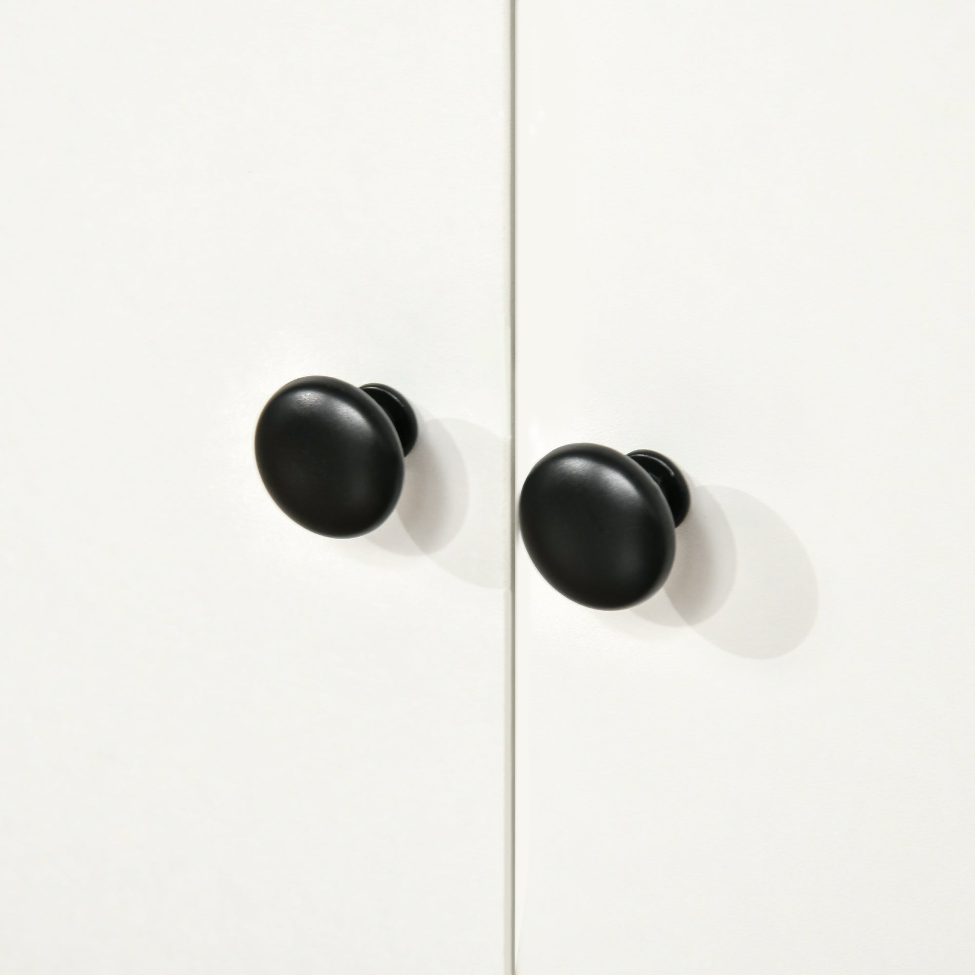 HOMCOM Freestanding Kitchen Cupboard, Modern Kitchen Storage Cabinet with Doors and Adjustable Shelves, 180cm, White