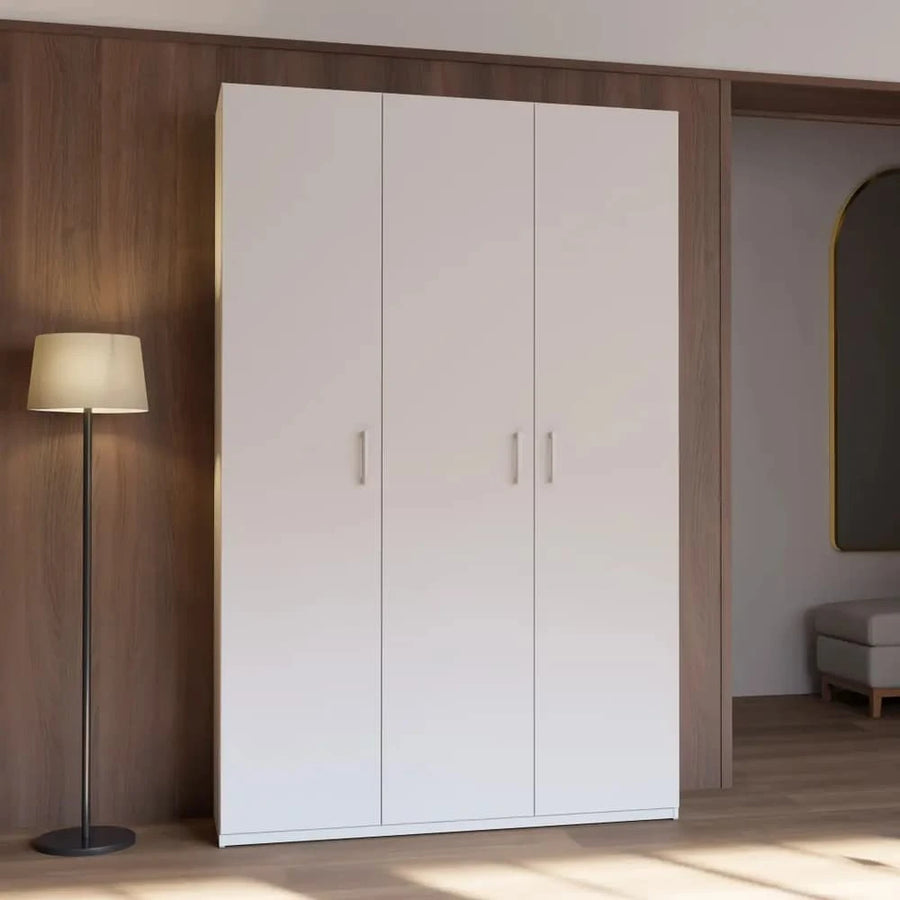 Hofsa Hinged Door Wardrobe 133cm in White