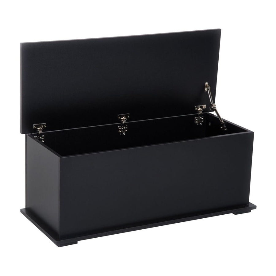 HOMCOM 113L Storage Chest, Storage Box with Flip-Top Lid and 2 Safety Hinges, Storage Trunk for Living Room, Entryway, 100 x