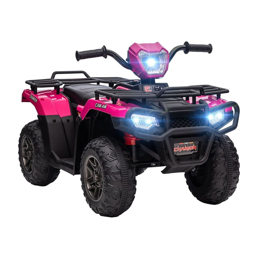 HOMCOM 12V Kids Quad Bike with Forward in Pink