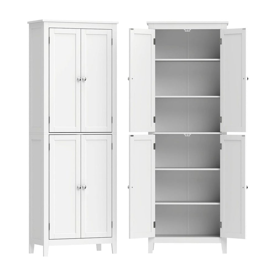 HOMCOM 170 cm Tall Bathroom Storage Cabinet, Freestanding Narrow Bathroom Cabinet with Adjustable Shelves for Laundry Room