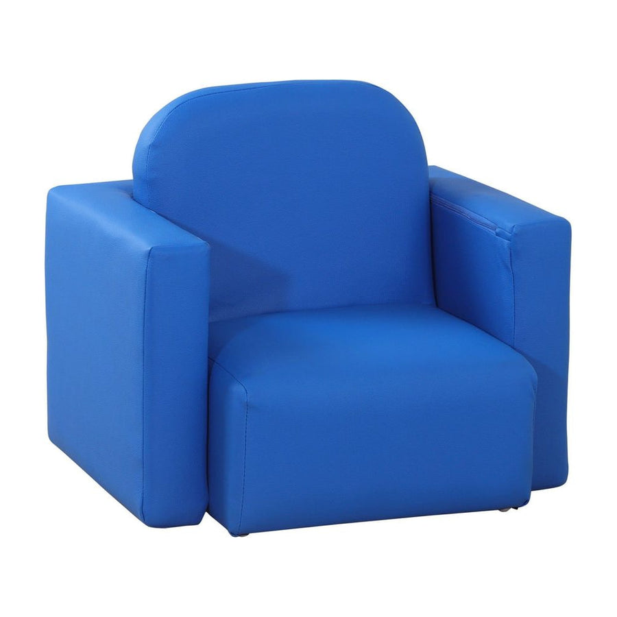 HOMCOM 2 In 1 Toddler Sofa Chair, 48 x 44 x 41 cm, for Game Relax Playroom, Blue