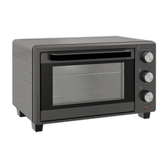 HOMCOM 21L Mini Countertop Oven in grey with a glass door and three control dials