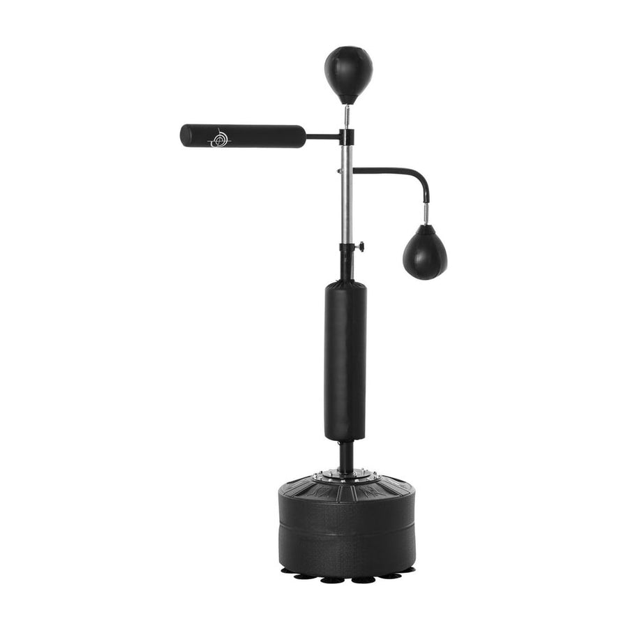 HOMCOM 4-in-1 Boxing Punching Bag, a freestanding unit with a large base and multiple striking surfaces