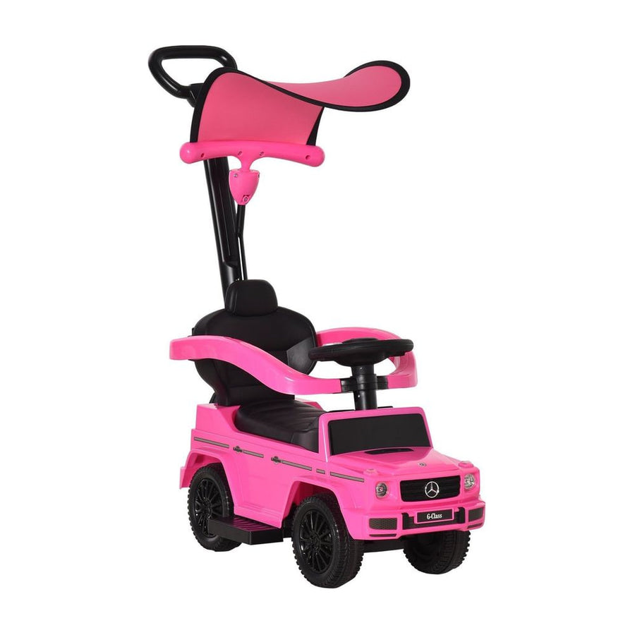 HOMCOM 3 in 1 Kids Children Ride on Push Car in Pink