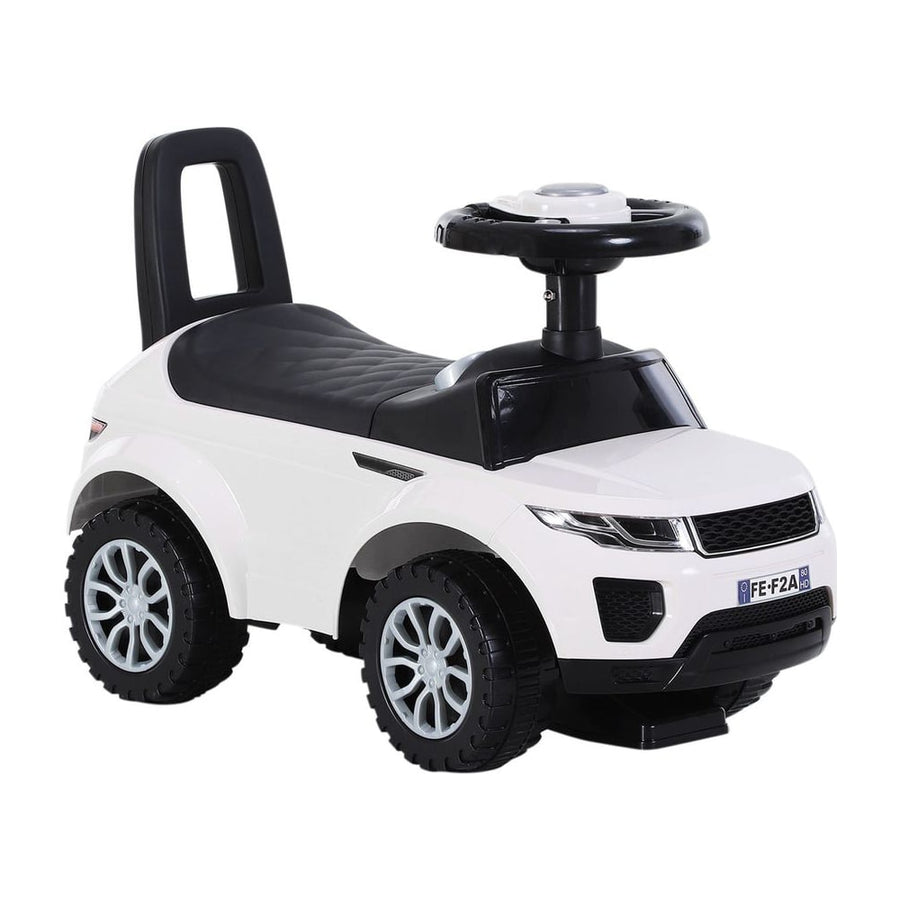 HOMCOM 3-in-1 Ride On Car Foot To Floor Slider Toddler in Old White