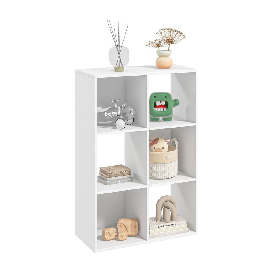 HOMCOM 6-Cube Bookshelf - White