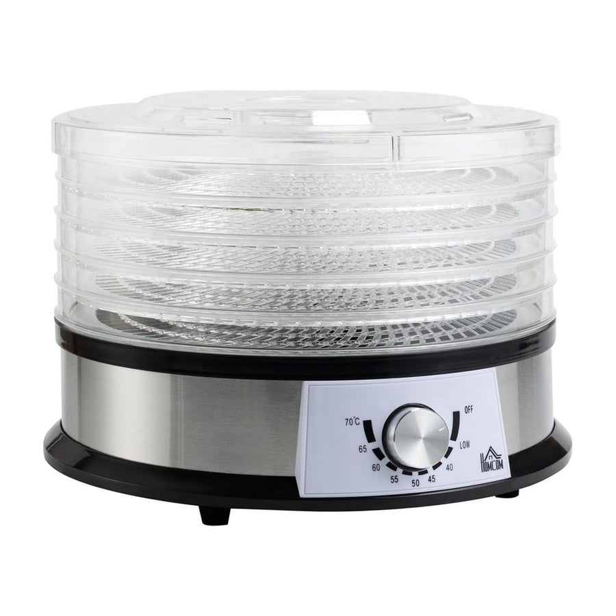 HOMCOM Five-Tray Food Dehydrator on a white background, front view