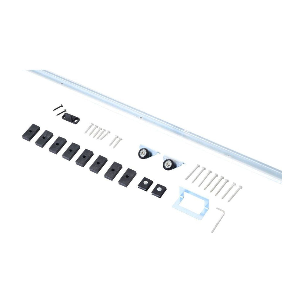 HOMCOM 6FT Modern Sliding Barn Door Closet Hardware Track Kit Track System Unit for Single Wooden Door