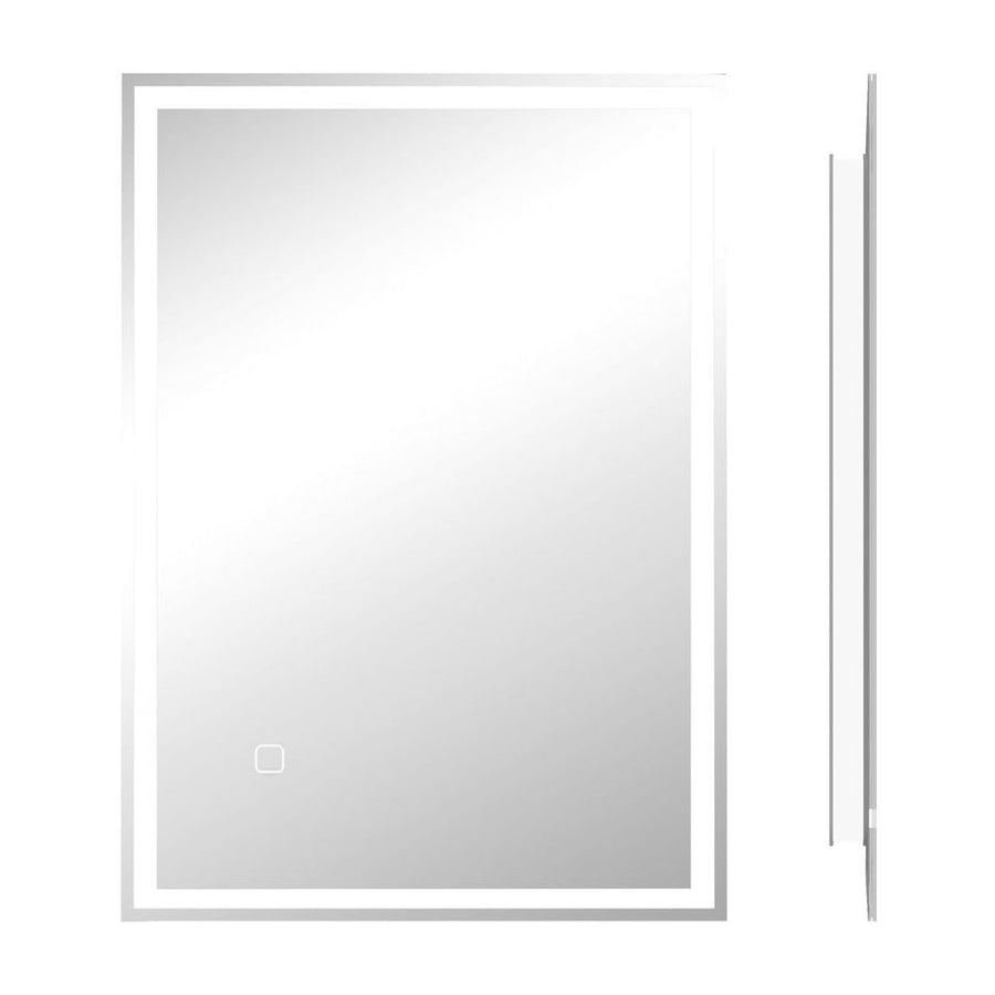 HOMCOM 70 x 50cm LED Bathroom Mirror with Lights, Dimmable Makeup Mirror, Vanity Mirror with 3 Colour, Smart Touch, Anti-Fog