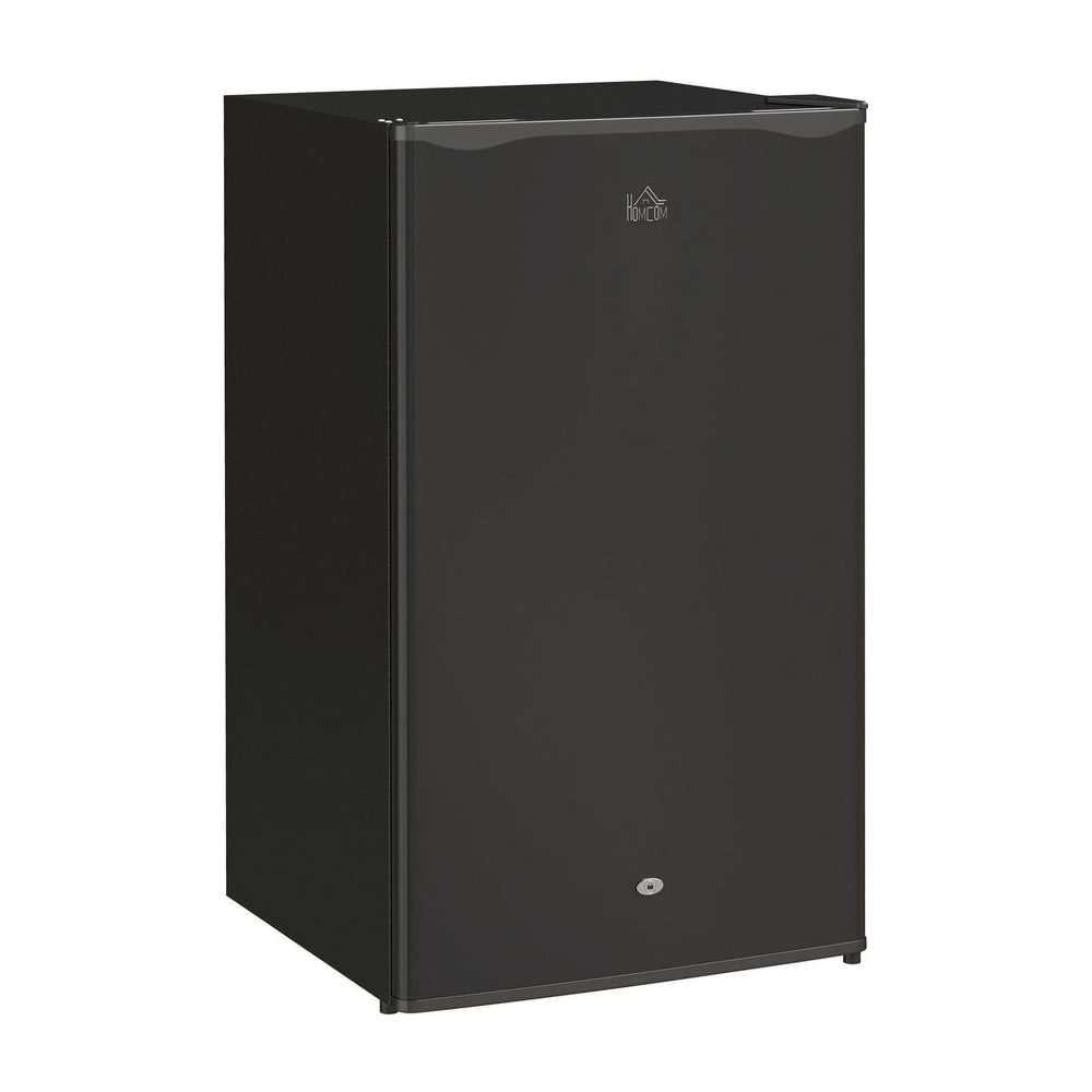 HOMCOM 91L Freestanding Under-Counter Fridge with Lock in black, a compact appliance for your kitchen