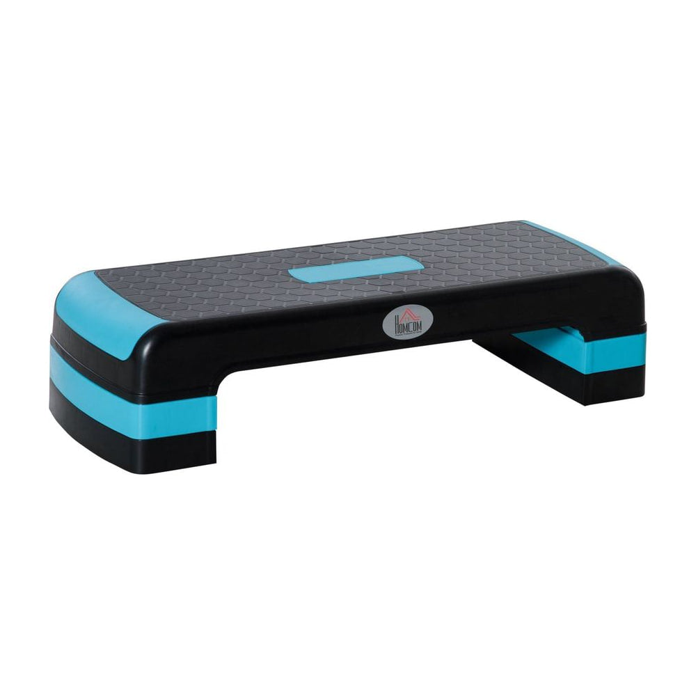 HOMCOM Aerobic Step with 3-Level Adjustable Heights in Black and Blue