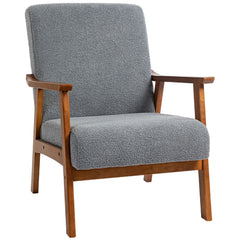 HOMCOM Armchair with Wide Seat in Grey