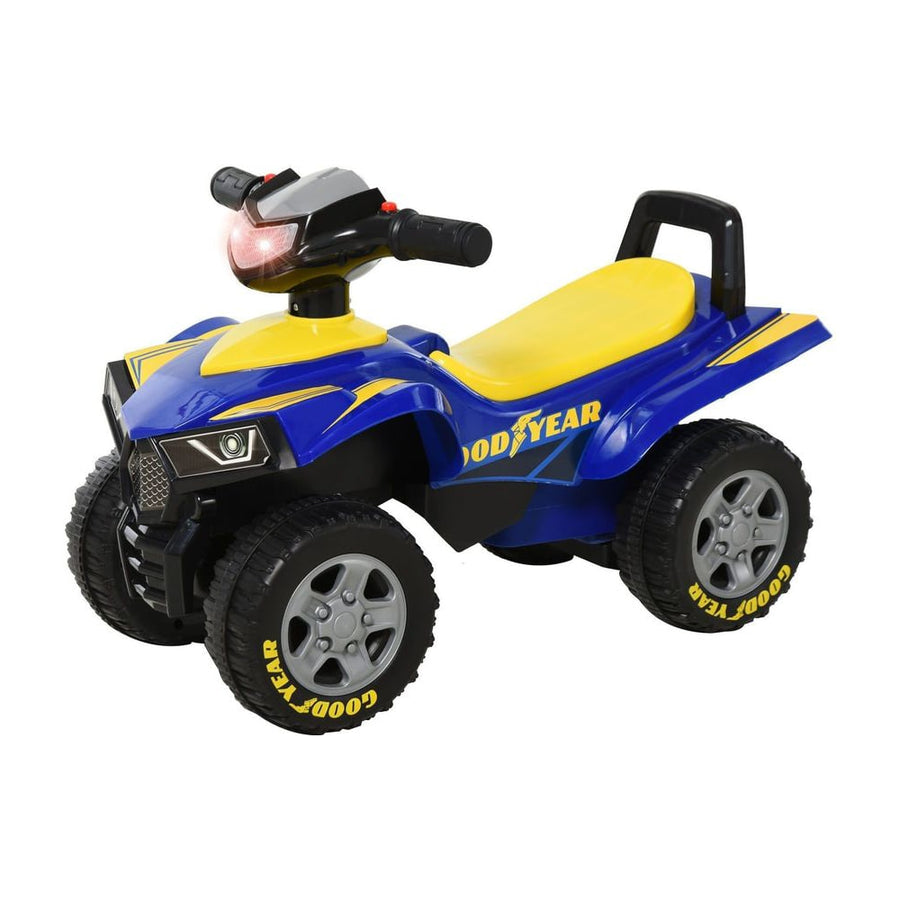 Baby Quad Bike Kids Ride On Car Goodyear Licensed Walker Foot To Floor Slider