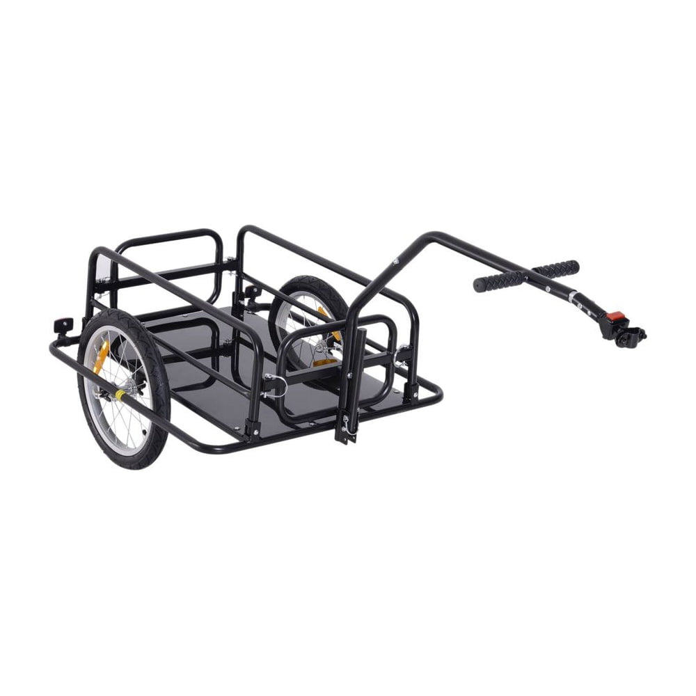 HOMCOM Bike Cargo Trailer Bicycle Trailer in Black