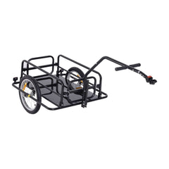 HOMCOM Bike Cargo Trailer Bicycle Trailer in Black