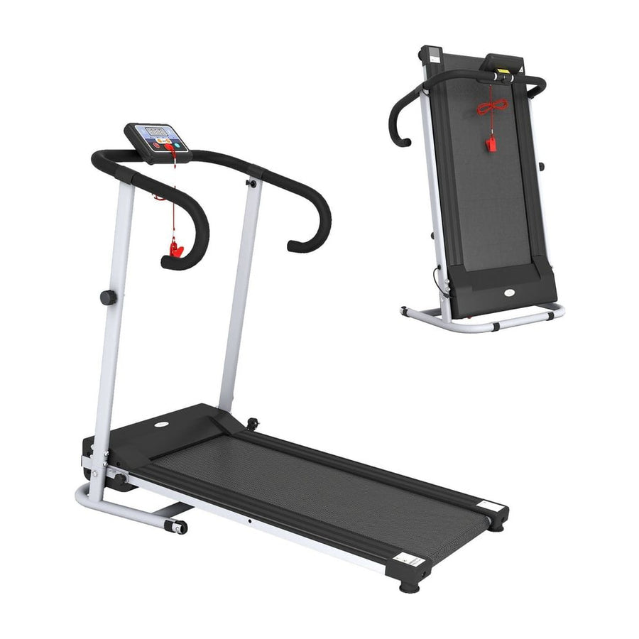 HOMCOM Folding Treadmill with Incline, Walking Pad Treadmill for Home, 1-10km/h Under Desk Running Machine with LCD Display