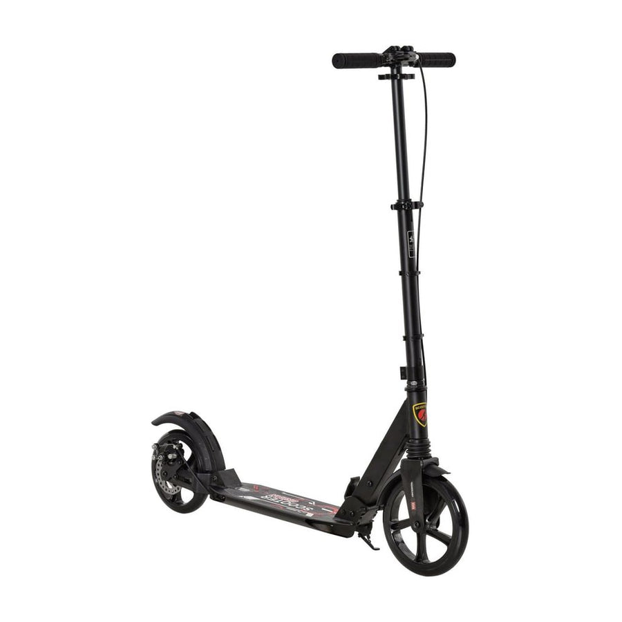 HOMCOM Kick Scooter in black shown from a side angle on a plain white background