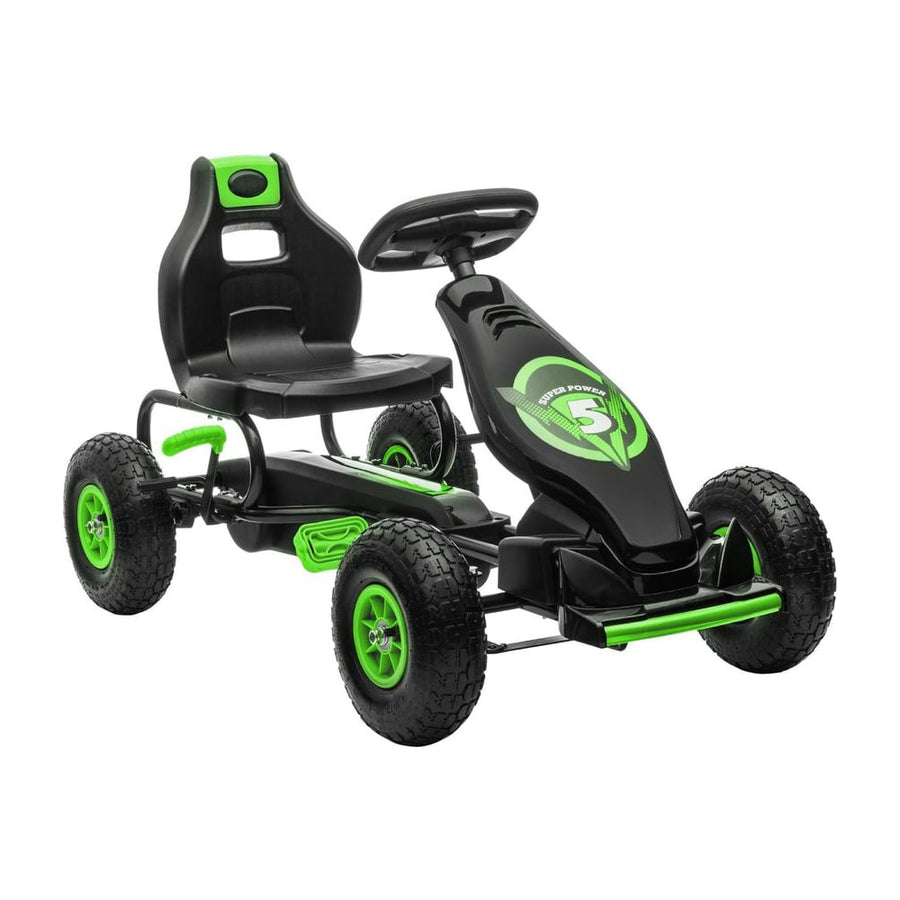 HOMCOM Kids Pedal Go Kart in Green