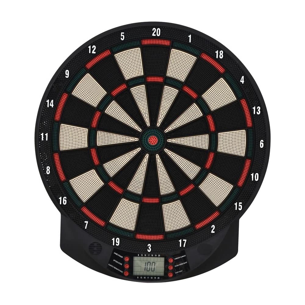 HOMCOM LCD Electronic Dartboard Set Features 26 Games w/ 185 Variations and Include 6 Darts Multi-Game Option Ready-to-Play