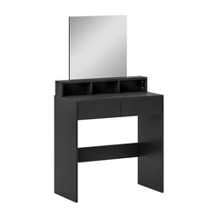 HOMCOM Multi-Storage Dressing Table, with Mirror - Black