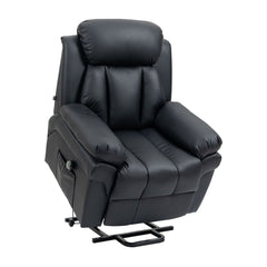 HOMCOM Power Lift Chair Recliner for Elderly, Electric Recliner Chair, Overstuffed Faux Leather Riser and Reclining Armchair
