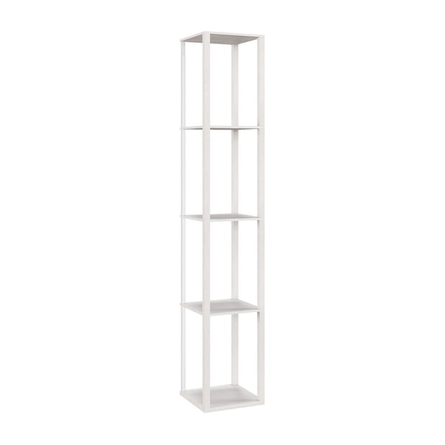HOMCOM RGB LED Floor Lamp with Shelves, Modern Dimmable Standing Lamp with Remote Control, Adjustable Brightness & Speed for
