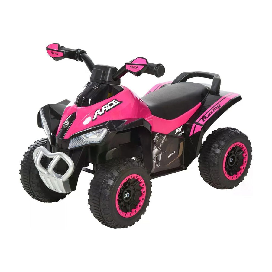 HOMCOM Ride on Toy, a pink four-wheel foot-to-floor sliding car for kids