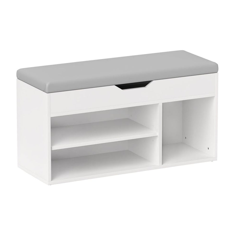 HOMCOM Shoes Cabinet Bench with a padded seat and storage compartments