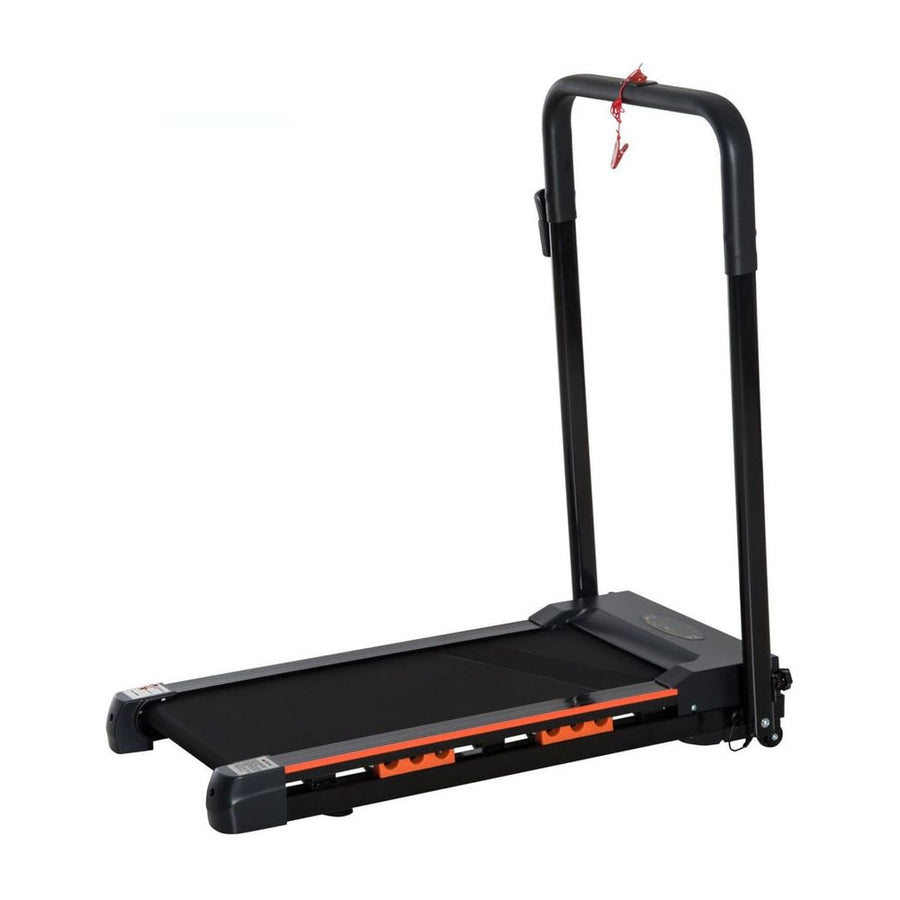 HOMCOM Steel Folding Motorized Home Treadmill w/ LCD Monitor Black