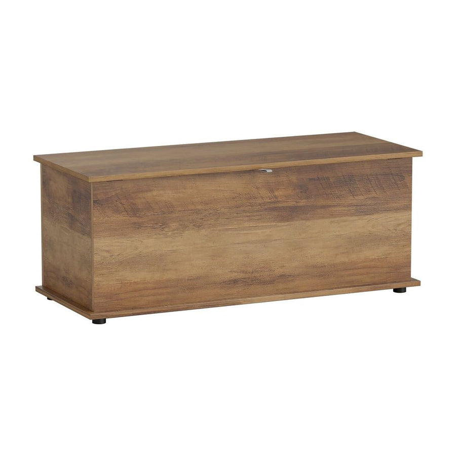 HOMCOM Storage Chest, Large 113L Blanket Box, Shoe Bench with Safety Hinged Lid, Storage Trunk, Bed End Bench for Bedroom