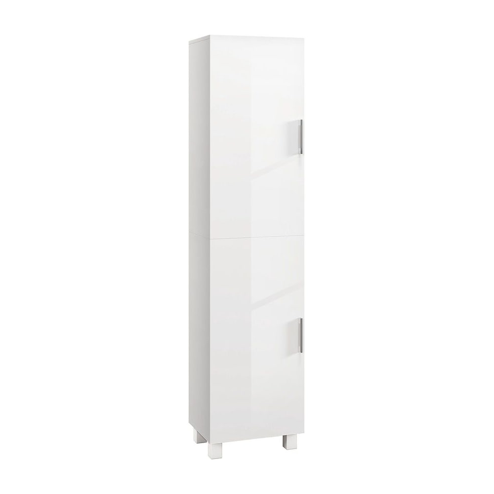 HOMCOM Tall Bathroom Cabinet, Freestanding Bathroom Cabinet with Adjustable Shelves and Double Doors