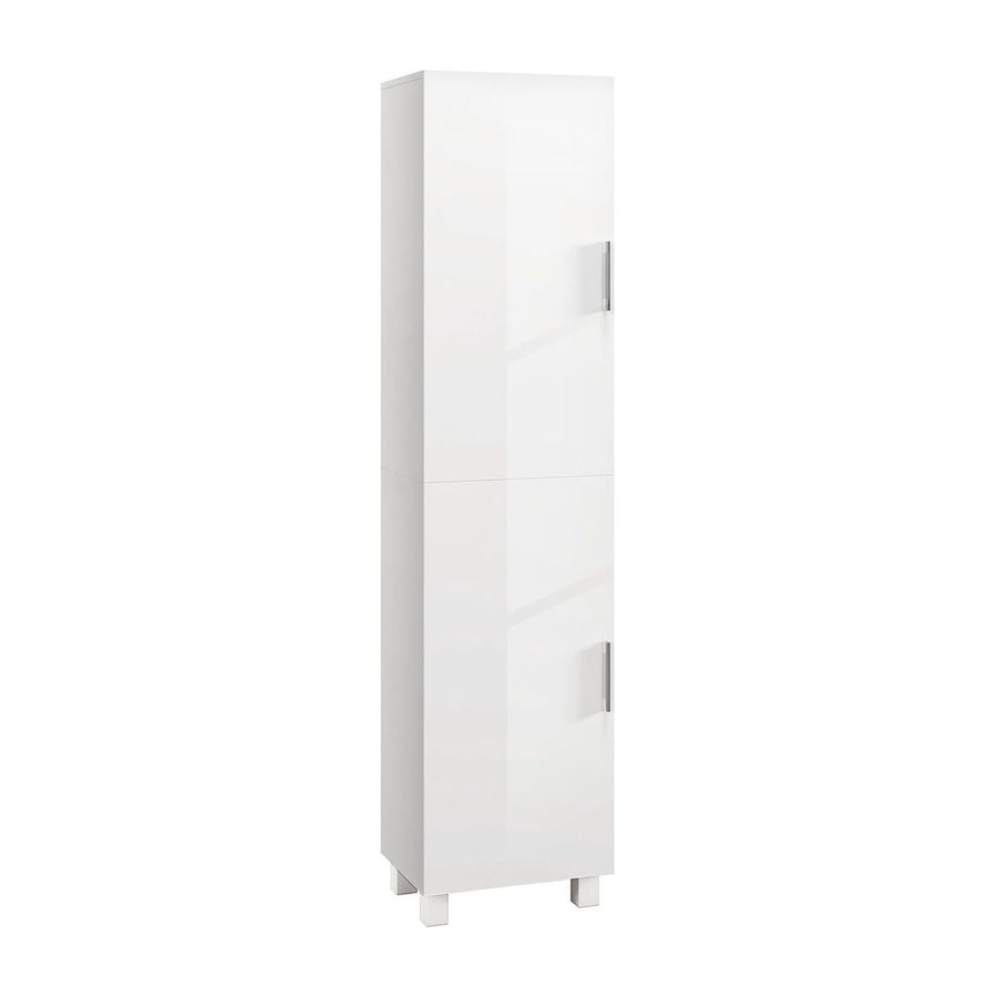 HOMCOM Tall Bathroom Cabinet, Freestanding Bathroom Cabinet with Adjustable Shelves and Double Doors