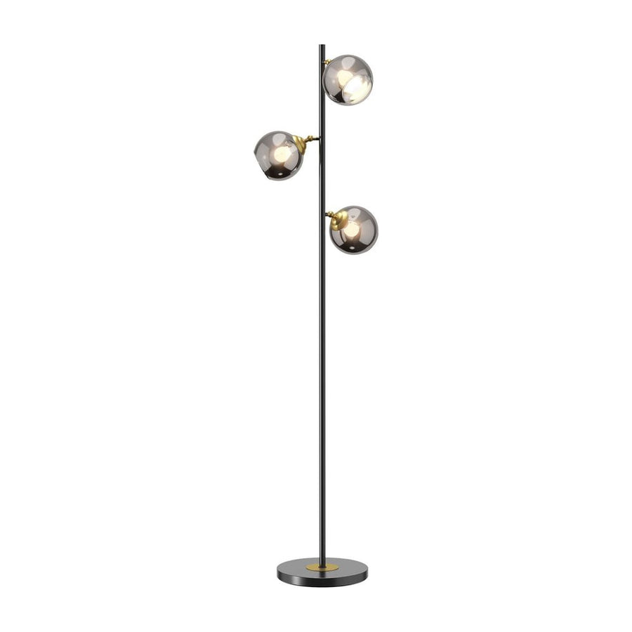 HOMCOM Tree Floor Lamp for Living Room Bedroom with 3 Light, Modern Standing Lamp, (Bulb not Included), 162cm, Grey