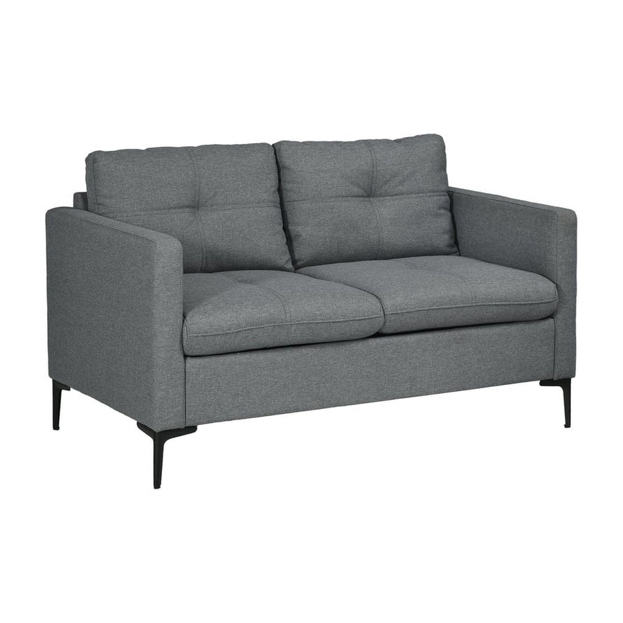 HOMCOM Two-Seater Sofa, with Steel Legs - Grey