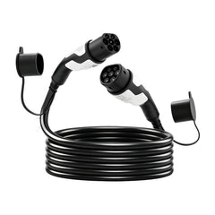 HOMCOM Type 2 EV Charging Cable coiled with Type 2 connectors and protective caps